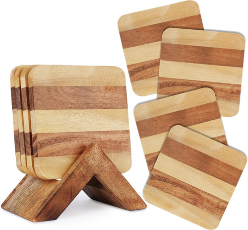 Wooden coasters set - set, of