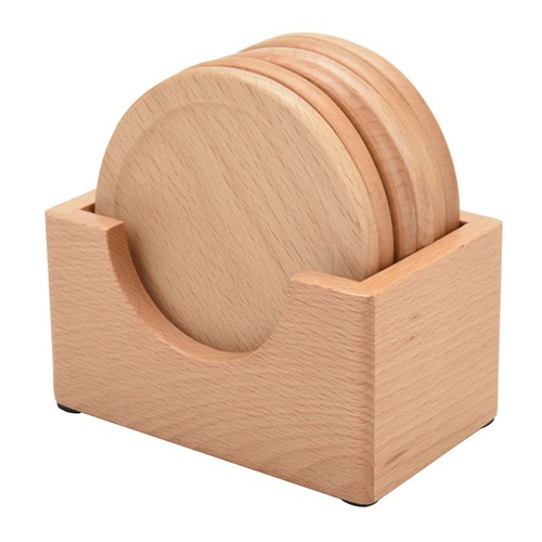 Pcs wooden coasters drinks - 6,