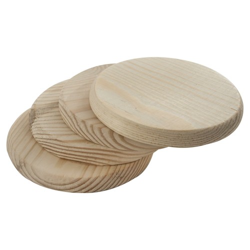 Decorative wooden round drink - round,