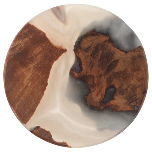 Wooden cup mat - wooden, round