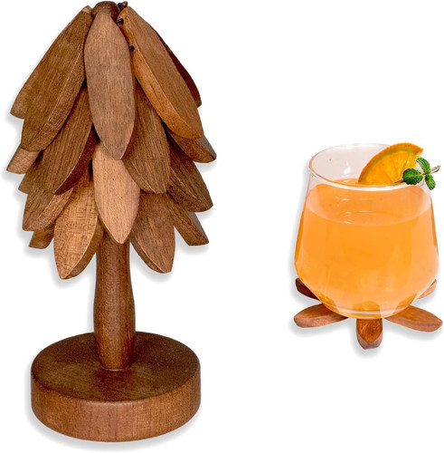 Wooden tree shaped - tree-shaped, coasters