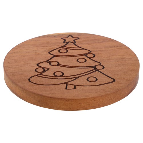Handcrafted xmas tree cup mat - xmas,