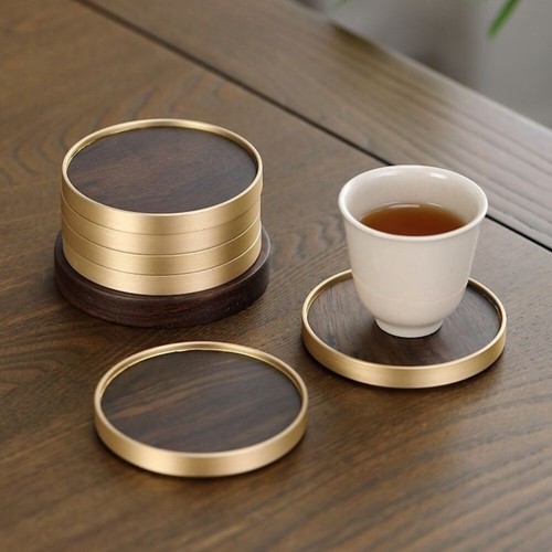 Wood round mat - 5x,