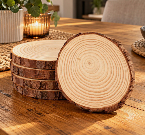 Set rustic natural wood - 5,