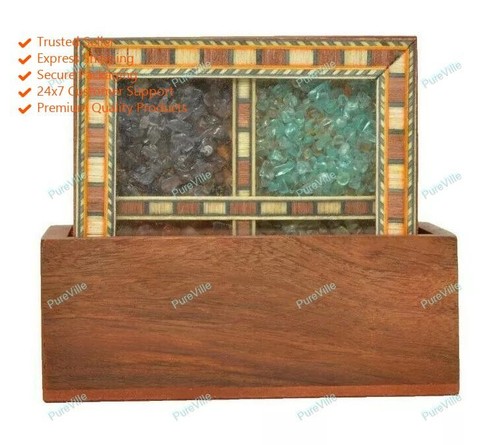 Wood table coaster set 4 - set,