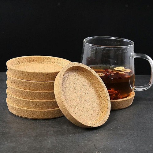 Absorbent cork coasters with - absorbent,