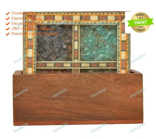 Wood table coaster set - table,