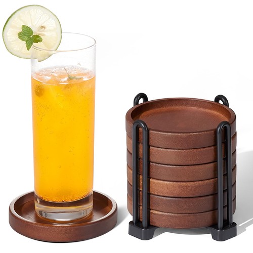 Set wooden coasters with - wooden,