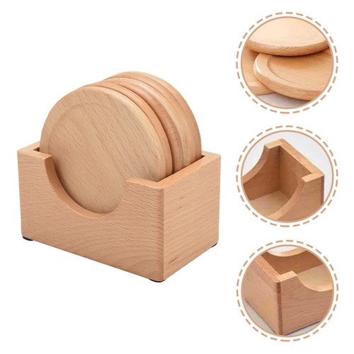 Pcs wood coasters - pcs, cups