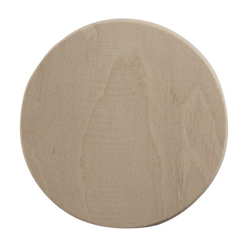 Plain beechwood round 9cm - plain,