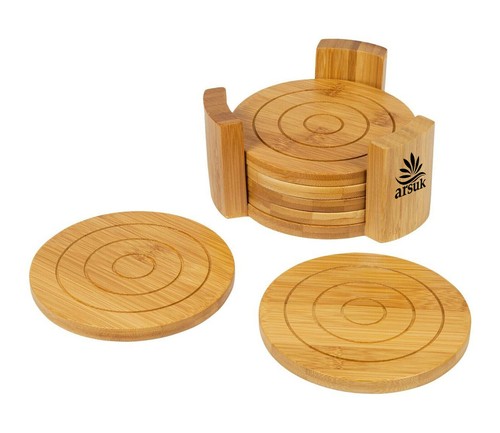 Drink coaster set natural - set,