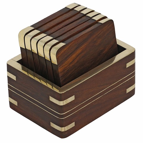 Wooden drink coasters wood - wooden,