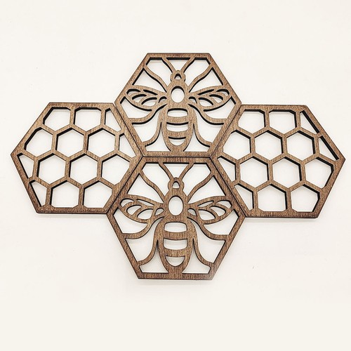 8pcs reusable wood - wood, coasters