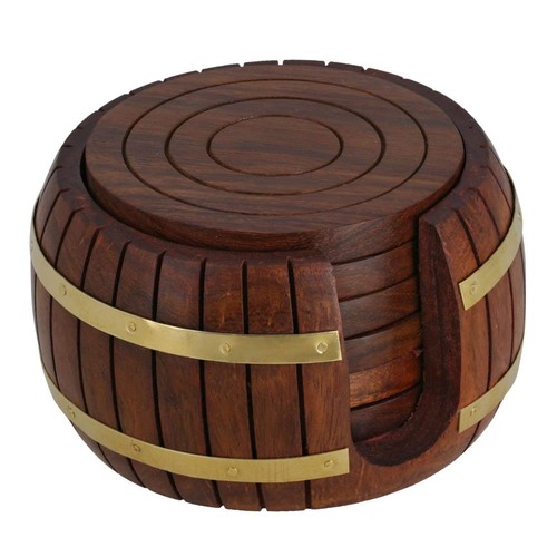 Wooden drink coasters - drink, wood