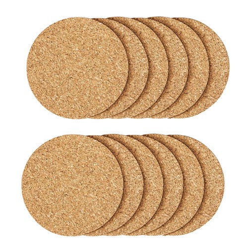 12pcs cork coasters - cork, coaster