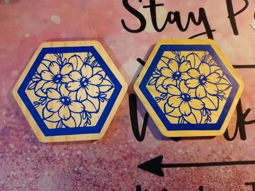 Set wooden hexagon - set, of