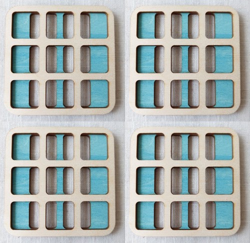 Wooden retro squares drinks - retro,